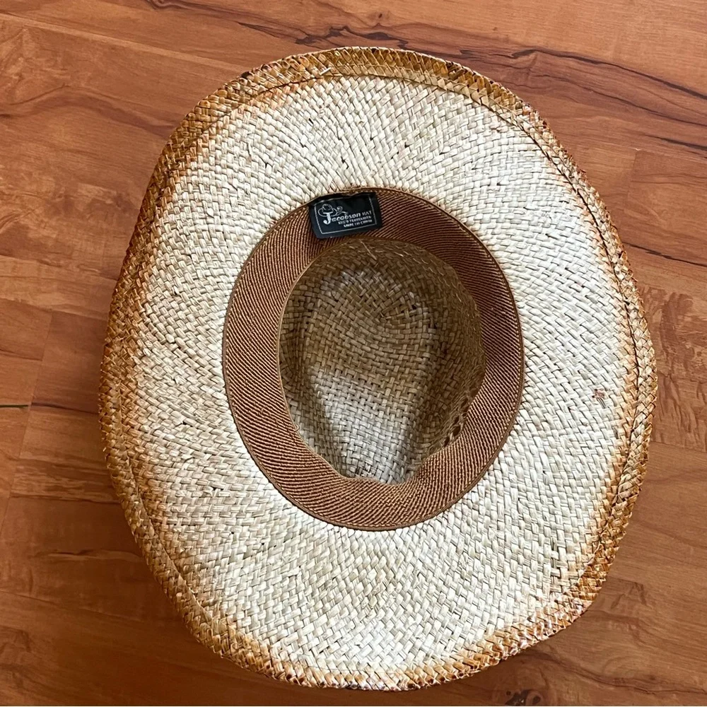 NWT Jacobson Hat Comany Men's Tan Straw Cowboy Hat “Brad Paisley”